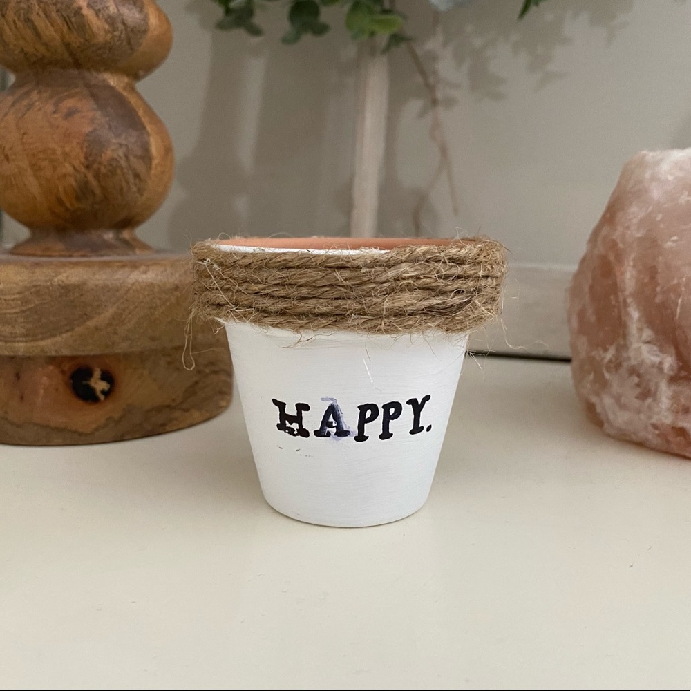 3/$25 Happy Flower Pot mini